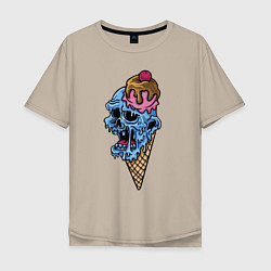Мужская футболка оверсайз Horror ice cream