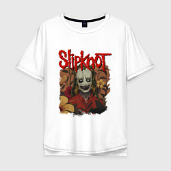 Футболка оверсайз мужская SLIPKNOT СЛИПКНОТ Z, цвет: белый