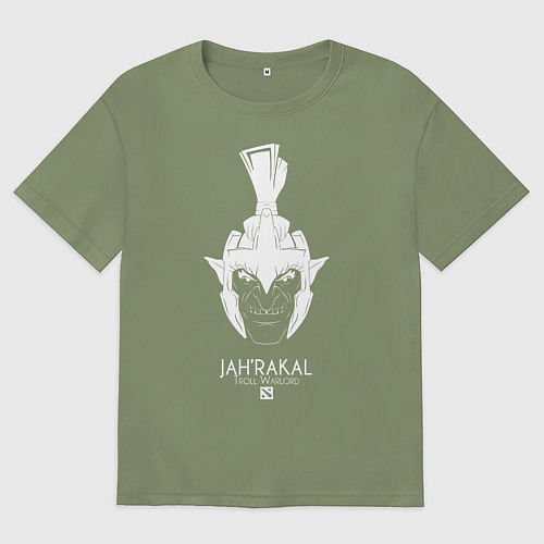 Мужская футболка оверсайз Troll Warlord из Доты 2 / Авокадо – фото 1