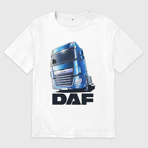 Мужская футболка оверсайз Daf Truck / Белый – фото 1