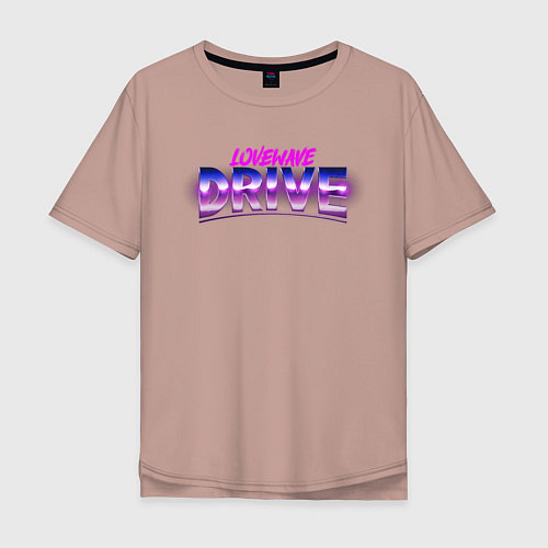 Мужская футболка оверсайз Lovewave Drive / Пыльно-розовый – фото 1