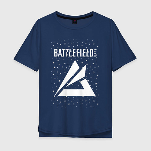 Мужская футболка оверсайз Battlefield Portal - Stars / Тёмно-синий – фото 1