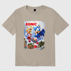 Футболка оверсайз мужская SONIC СОНИК Z, цвет: миндальный