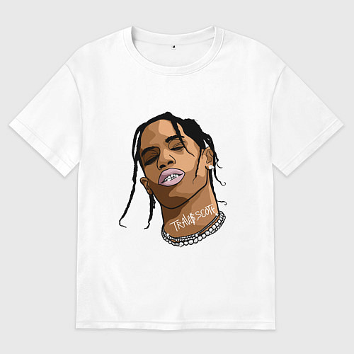 Мужская футболка оверсайз TRAVIS SCOTT ASTROWORLD Z / Белый – фото 1