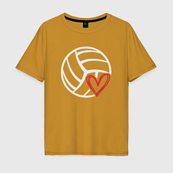 Мужская футболка оверсайз Love Volleyball