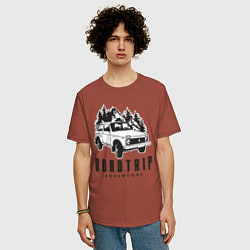Футболка оверсайз мужская Niva roadtrip, цвет: кирпичный — фото 2
