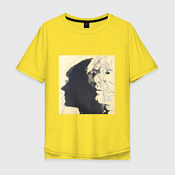 Футболка оверсайз мужская Andy Warhol art, цвет: желтый