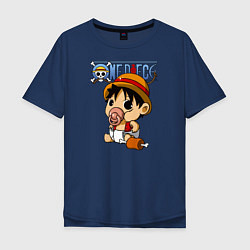 Мужская футболка оверсайз Малыш Луффи One Piece