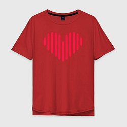 Мужская футболка оверсайз Минималистичное сердце