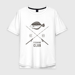 Мужская футболка оверсайз Рыбаловный клуб