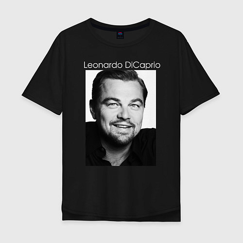 Мужская футболка оверсайз Leonardo DiCaprio / Черный – фото 1