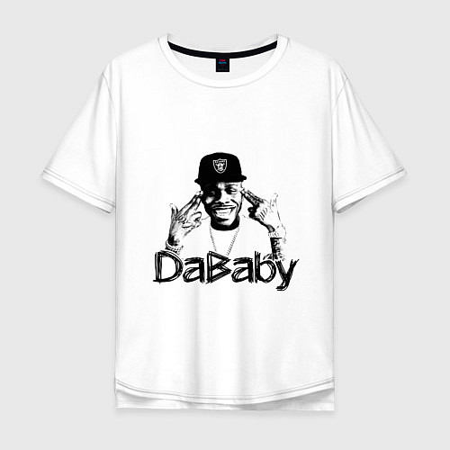 Мужская футболка оверсайз DaBaby / Белый – фото 1