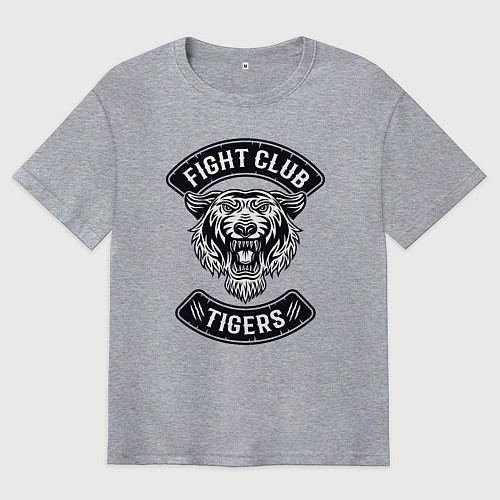 Мужская футболка оверсайз Fight Club Tigers / Меланж – фото 1