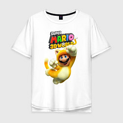 Мужская футболка оверсайз Super Mario 3D world animals