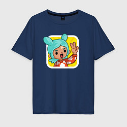 Футболка оверсайз мужская Icon Toca Boca, цвет: тёмно-синий