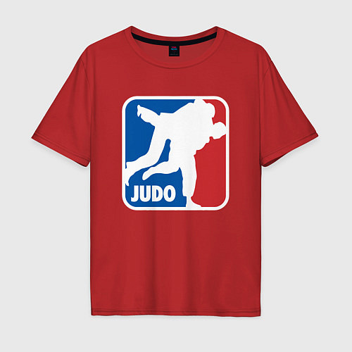 Мужская футболка оверсайз Judo - Sport / Красный – фото 1