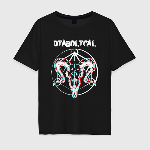 Мужская футболка оверсайз Diabolical / Черный – фото 1