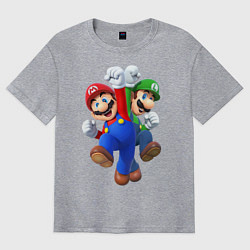 Футболка оверсайз мужская Mario Bros, цвет: меланж