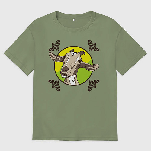 Мужская футболка оверсайз Барашка / Авокадо – фото 1