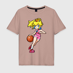 Мужская футболка оверсайз Peach Basketball