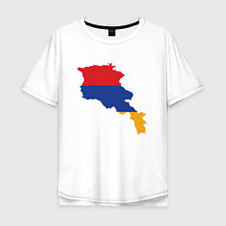 Футболка оверсайз мужская Map Armenia, цвет: белый