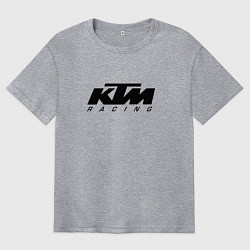 Футболка оверсайз мужская КТМ МОТОКРОСС KTM RACING, цвет: меланж