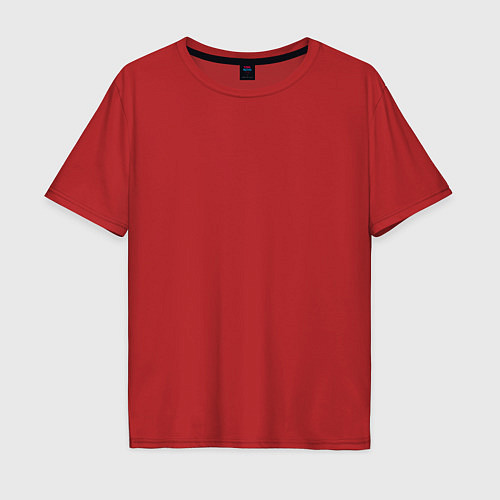 Мужская футболка оверсайз Сердце лучшего папы / Красный – фото 1