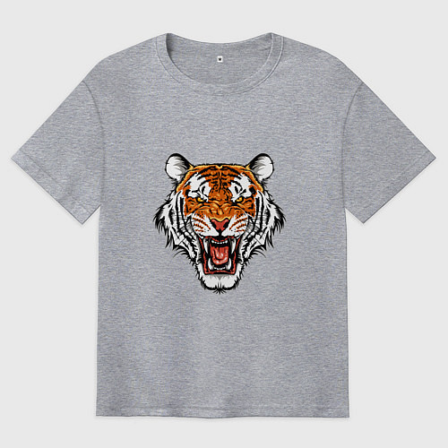 Мужская футболка оверсайз Jungle Life / Меланж – фото 1