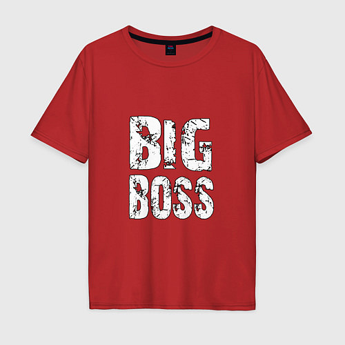 Мужская футболка оверсайз BIG BOSS / Красный – фото 1