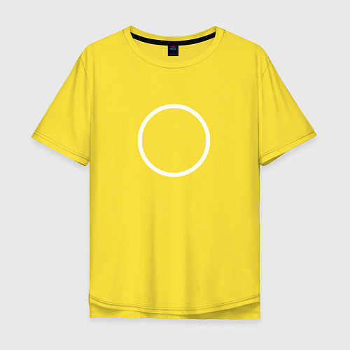 Мужская футболка оверсайз Игра в кальмара: Круг / Желтый – фото 1