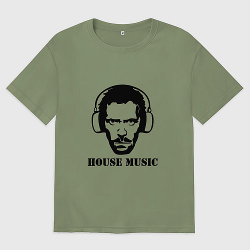 Мужская футболка оверсайз Dr House music / Авокадо – фото 1