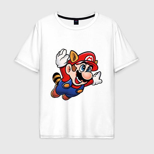 Мужская футболка оверсайз Mario bros 3 / Белый – фото 1