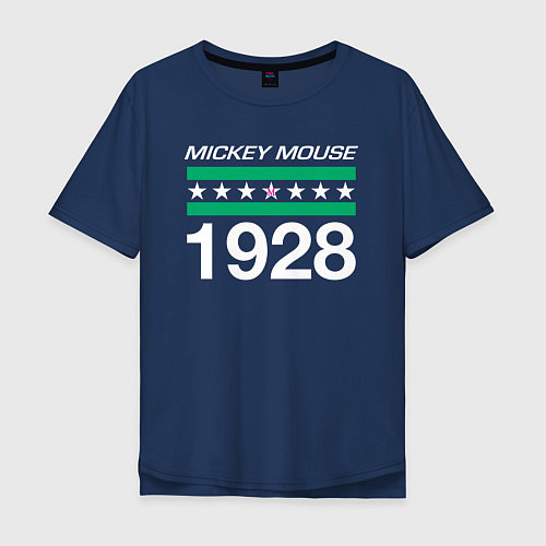 Мужская футболка оверсайз MM 1928 / Тёмно-синий – фото 1