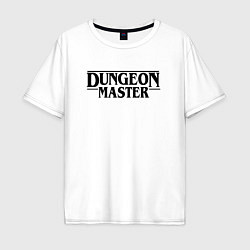 Футболка оверсайз мужская DUNGEON MASTER ГАЧИМУЧИ ЧЁРНЫЙ ЛОГО, цвет: белый