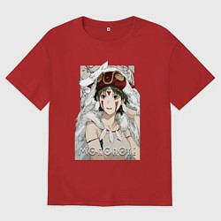 Футболка оверсайз мужская Princеss mononoke, цвет: красный