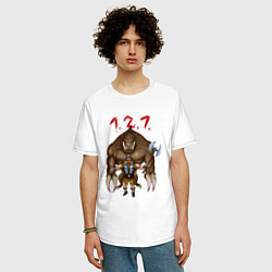 Футболка оверсайз мужская Разнос на 121, цвет: белый — фото 2