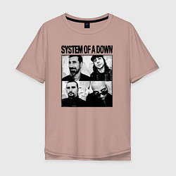 Мужская футболка оверсайз Участники группы System of a Down