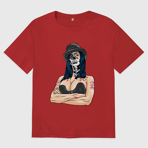 Мужская футболка оверсайз Мексиканочка / Красный – фото 1