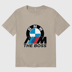 Футболка оверсайз мужская BMW BOSS, цвет: миндальный