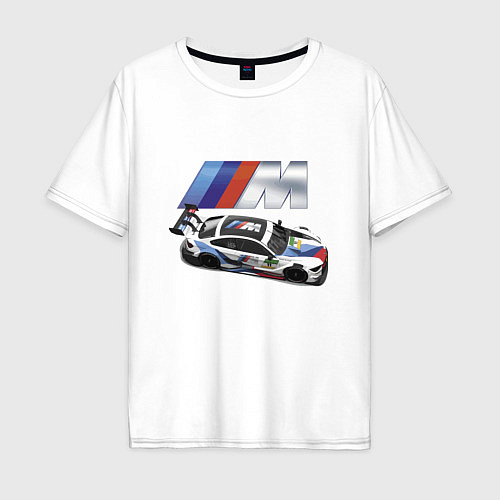 Мужская футболка оверсайз BMW Great Racing Team / Белый – фото 1