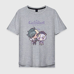 Мужская футболка оверсайз Genshin Impact mini KaeyaQi Qi