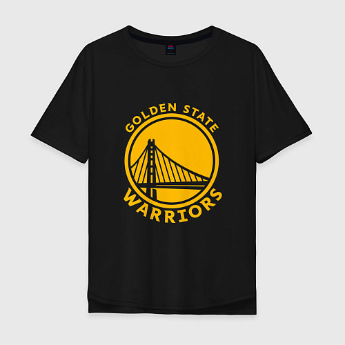 Мужская футболка оверсайз Golden state Warriors NBA / Черный – фото 1