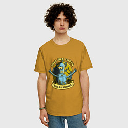 Футболка оверсайз мужская Bendеr, цвет: горчичный — фото 2