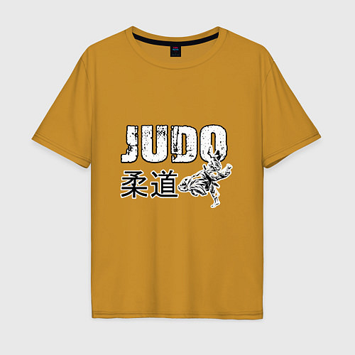 Мужская футболка оверсайз Style Judo / Горчичный – фото 1
