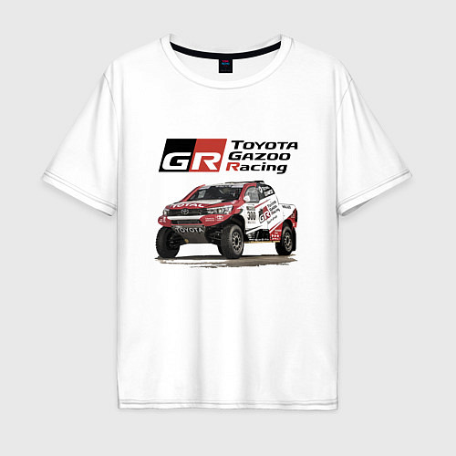 Мужская футболка оверсайз Toyota Gazoo Racing Team, Finland Motorsport / Белый – фото 1