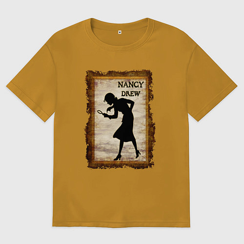 Мужская футболка оверсайз Нэнси Дрю Nancy Drew / Горчичный – фото 1