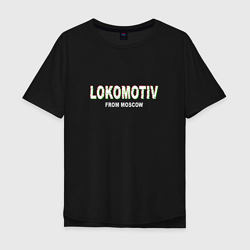 Мужская футболка оверсайз LOKOMOTIV from Moscow / Черный – фото 1