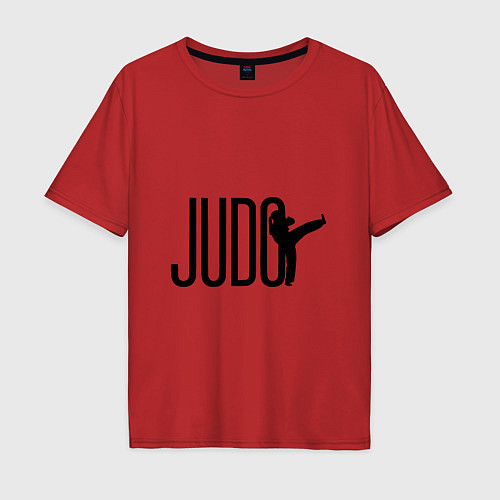 Мужская футболка оверсайз Judo Man / Красный – фото 1