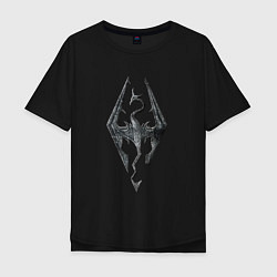 Мужская футболка оверсайз СКАЙРИМ ЛОГО SKYRIM LOGO