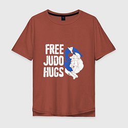 Мужская футболка оверсайз Judo Hugs